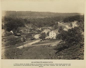 (READING, PENNSYLVANIA--COAL MINING) Collection of 28 photographs surveying the industry of anthracite mining in Reading, highlighting